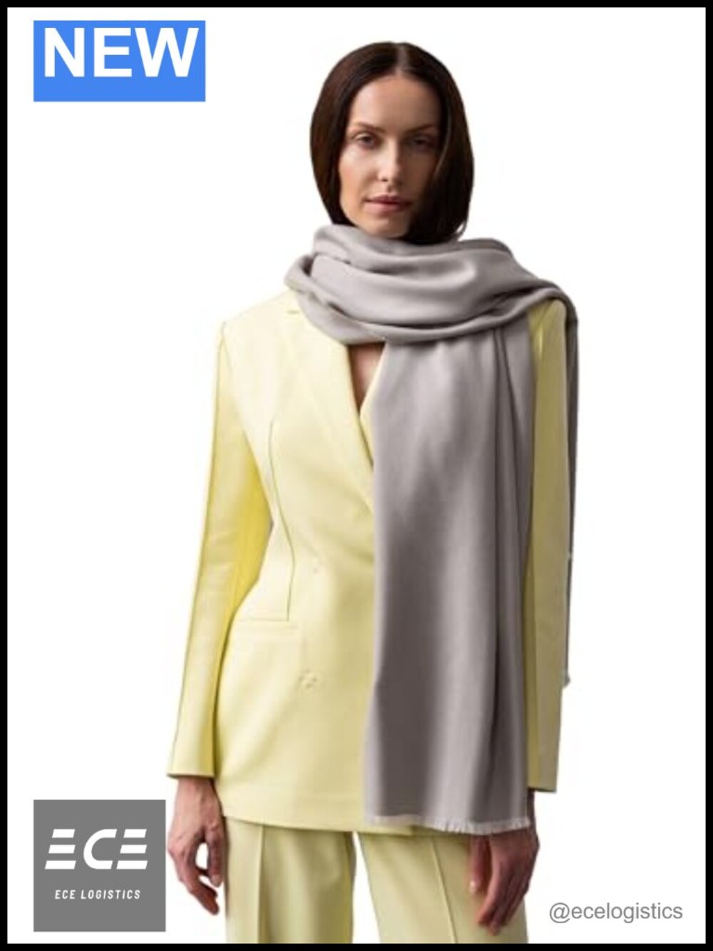 70% Cashmere 30% Silk Scarf Shawl Wrap Stole Lightweight Soft Made in Italy